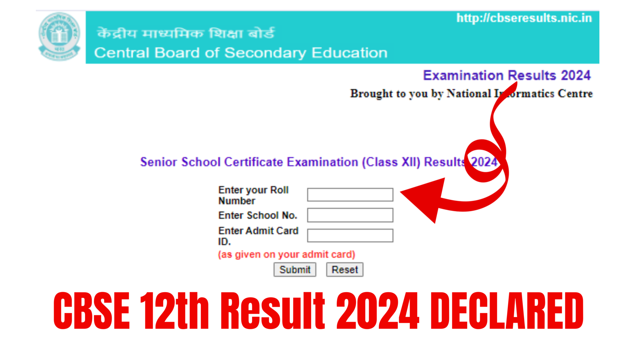 CBSE 12th Result 2024 DECLARED on cbse.gov.in, Get Direct link